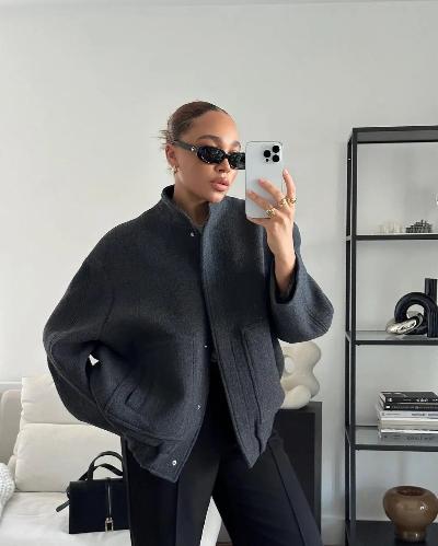 EB | Damen Oversize Jacke Elegant Chic und Komfortabel