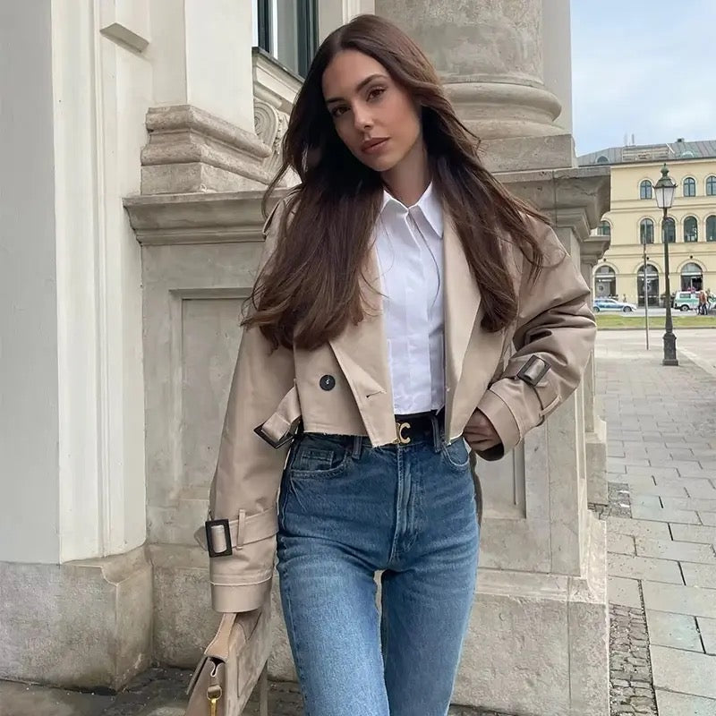 EB | Schicke Cropped Trenchjacke