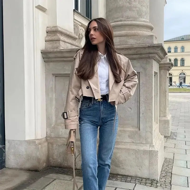 EB | Schicke Cropped Trenchjacke