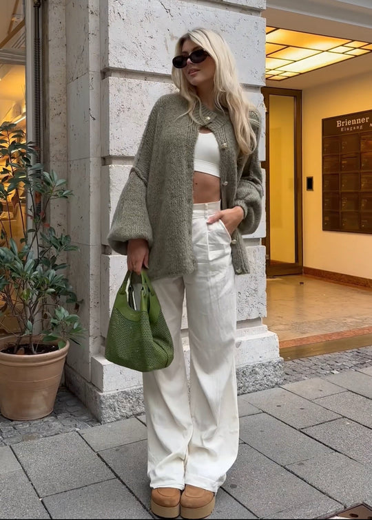 EB | Stilvolle Oversized Wollcardigan für Damen