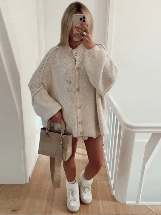 EB | Stilvolle Oversized Wollcardigan für Damen