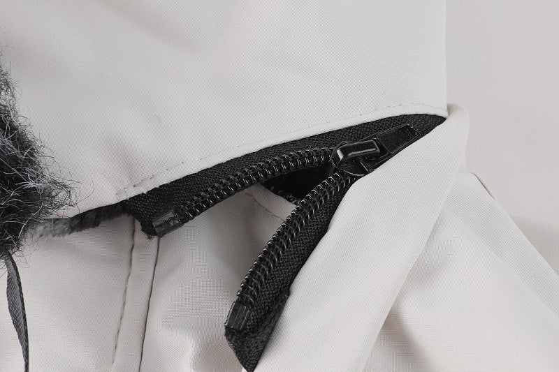 EB | Herrenjacke mit Abnehmbarer, Pelzgefütterter Kapuze