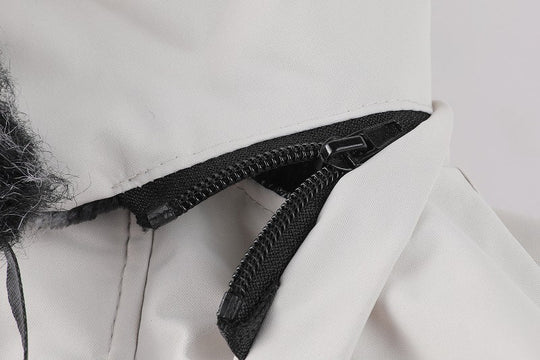EB | Herrenjacke mit Abnehmbarer, Pelzgefütterter Kapuze