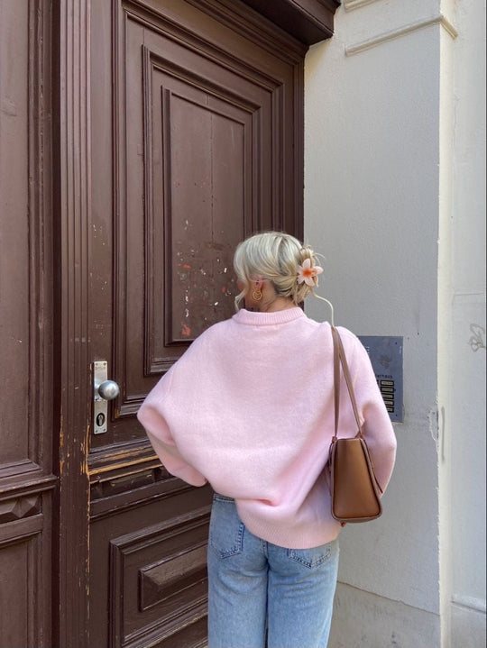 EB | Strickpullover mit Hohem Hals Lässige Passform Minimalistischer Stil