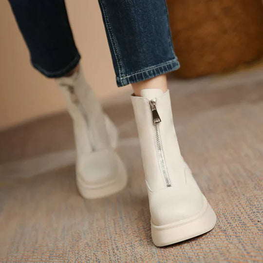EB | Echtes Leder Modefell Winterstiefel