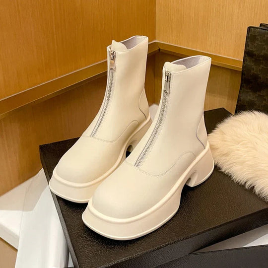 EB | Echtes Leder Modefell Winterstiefel