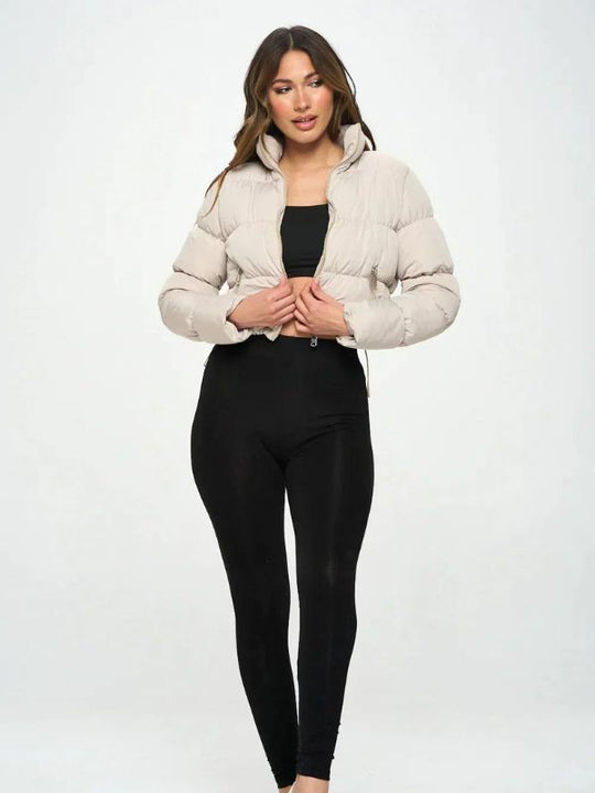 EB | Damen Kurze Stepp-Pufferjacke