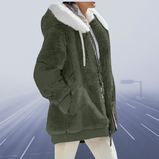 EB | Übergroße Teddyjacke für Damen Gemütlich und Warm Wintermantel