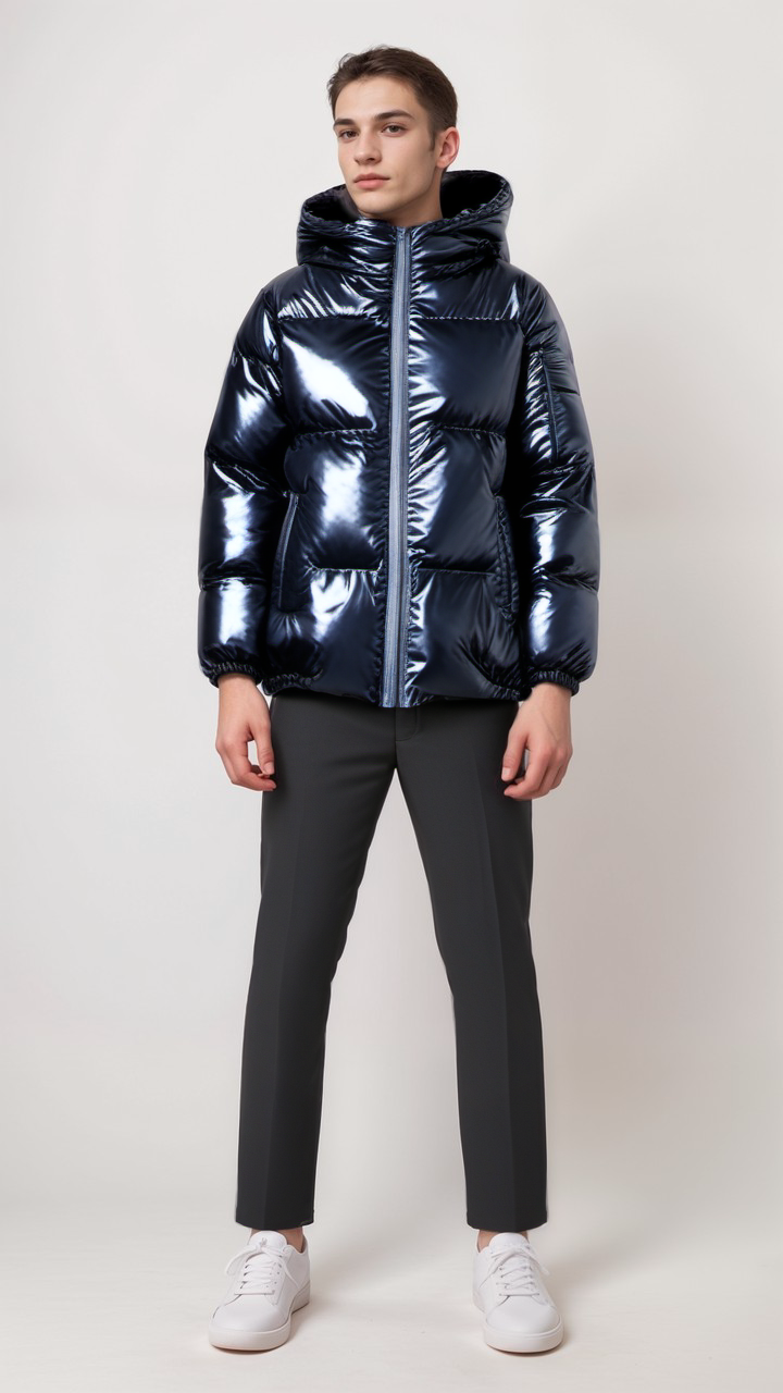 EB | Gepolsterte Winterjacke mit Kapuze Polyester Warm und Wasserabweisend