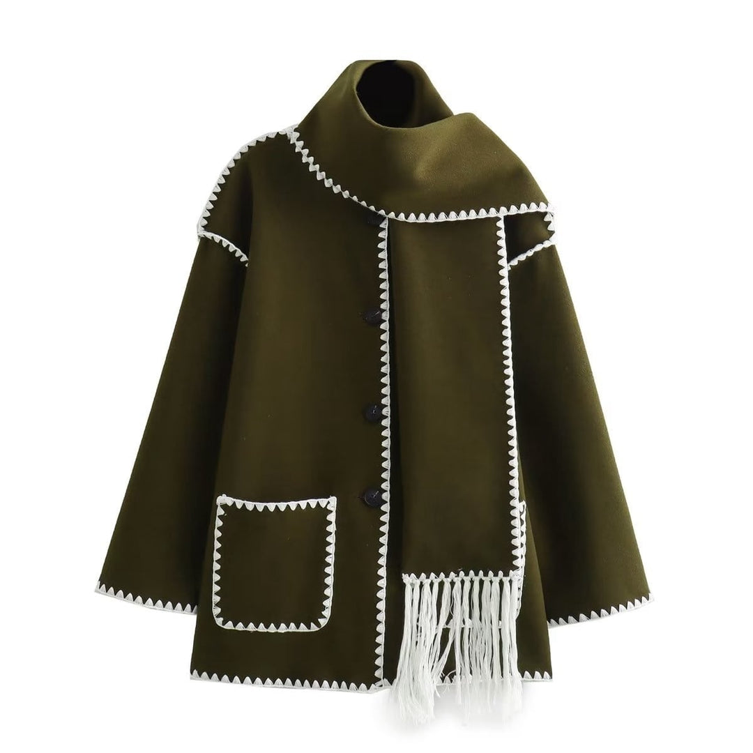 EB | Wollmantel für Damen Grau Elegant und Stilvoll