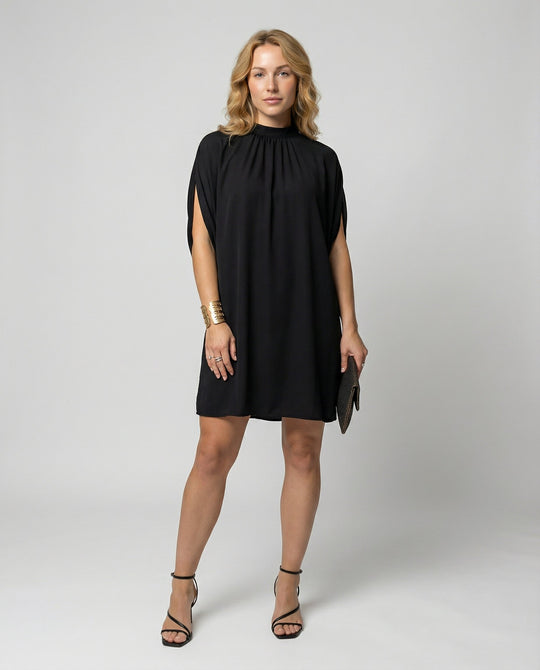 Elegantes Fledermausärmel Kleid Damen | EB