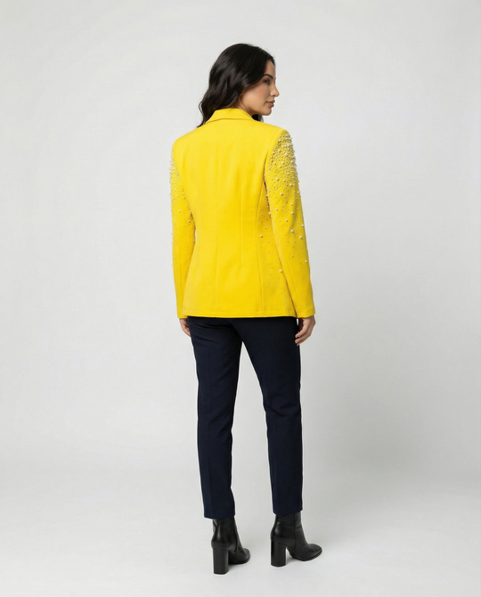 EB | Slim Damenblazer mit Perlendetails
