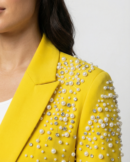 EB | Slim Damenblazer mit Perlendetails