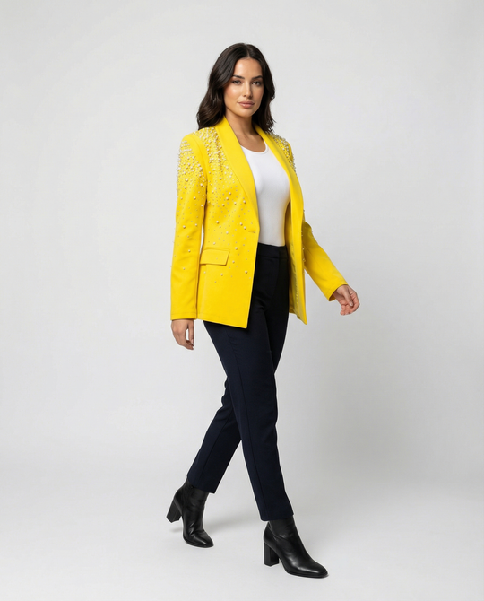 EB | Slim Damenblazer mit Perlendetails