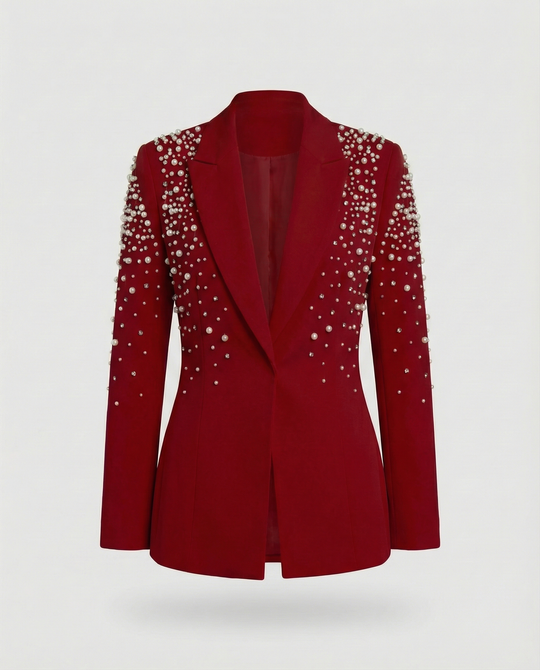 EB | Slim Damenblazer mit Perlendetails