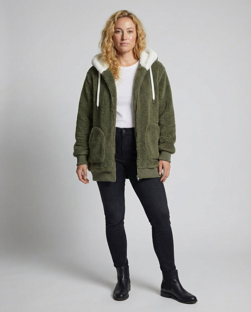 Übergroße Teddyjacke Damen | EB