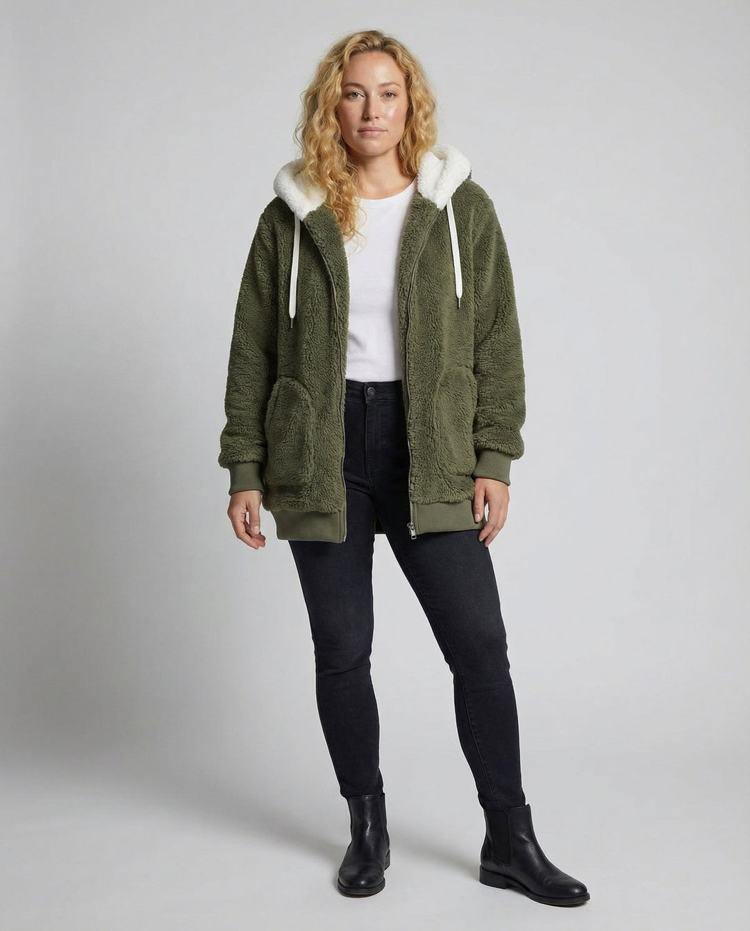 Übergroße Teddyjacke Damen | EB