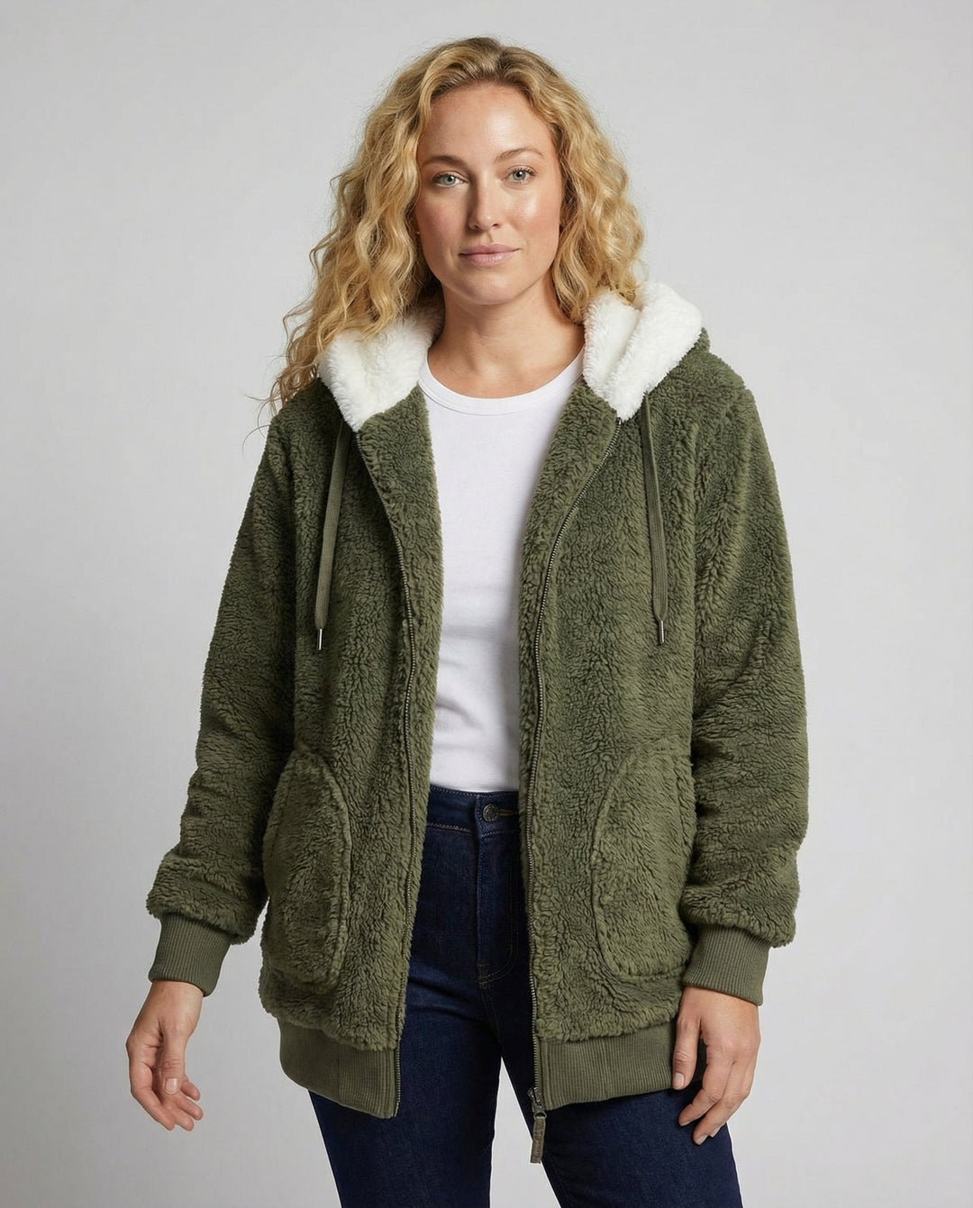 Übergroße Teddyjacke Damen | EB