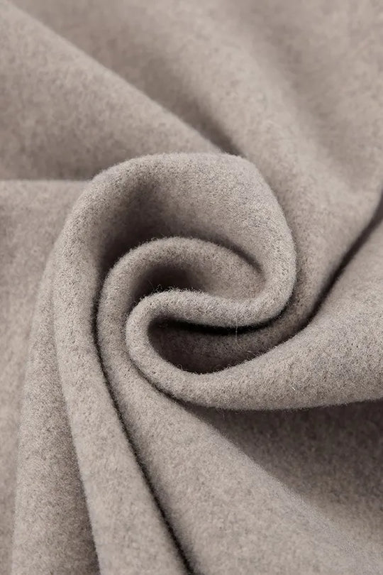 EB | Solid Braun Langarm Knopfjacke