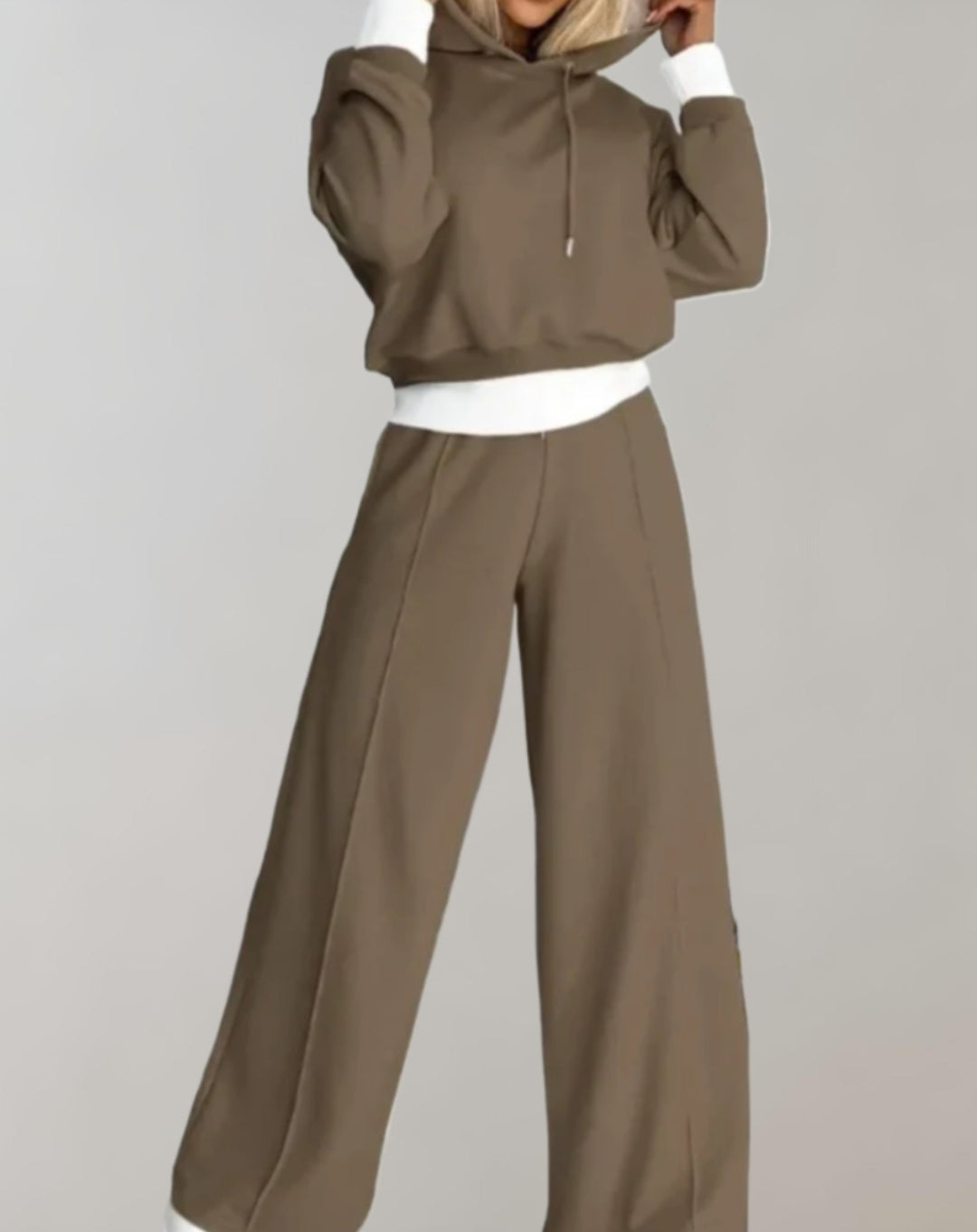 EB | Damen Loungewear Satz mit Kapuze und Weiter Hose