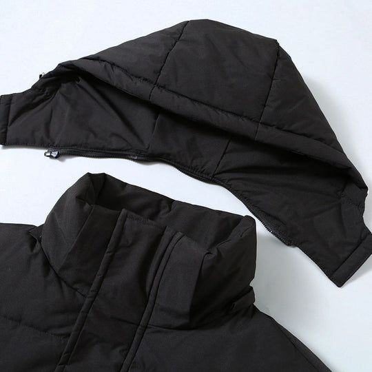 EB | Pufferjacke Winddichtes Steppdesign mit Kapuze und Reißverschluss Leicht und Strapazierfähig