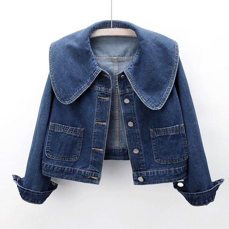 EB | Koreanische Kurze Denim Jacken für Frauen