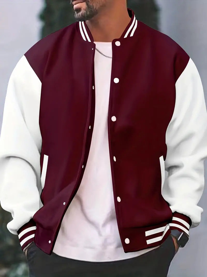 EB | Stylische und klassische Bomberjacke mit Druckknöpfen für Herren