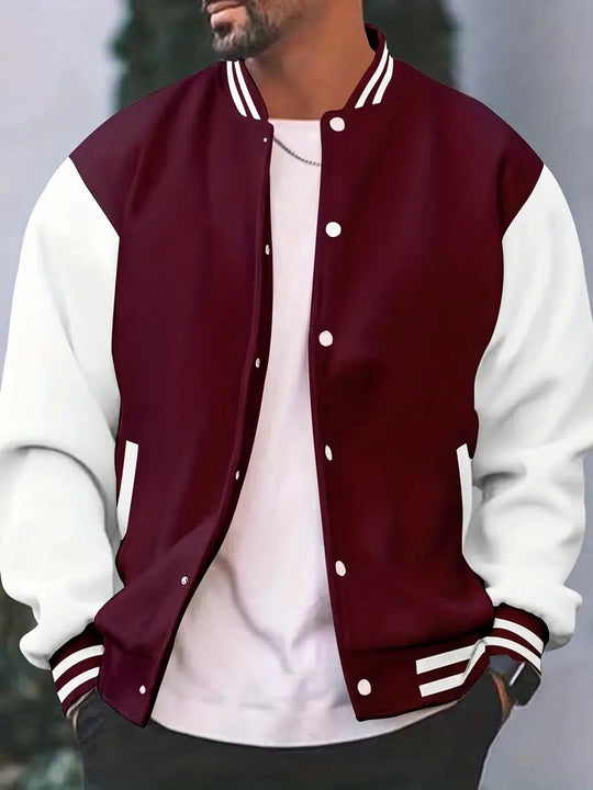 EB | Stylische und klassische Bomberjacke mit Druckknöpfen für Herren