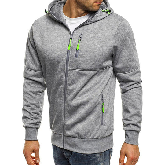EB | Herren Sweatshirt mit Kapuze Und Reißverschluss
