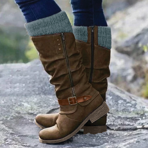 EB | Schnallen-Stiefel Bis Zum Knie