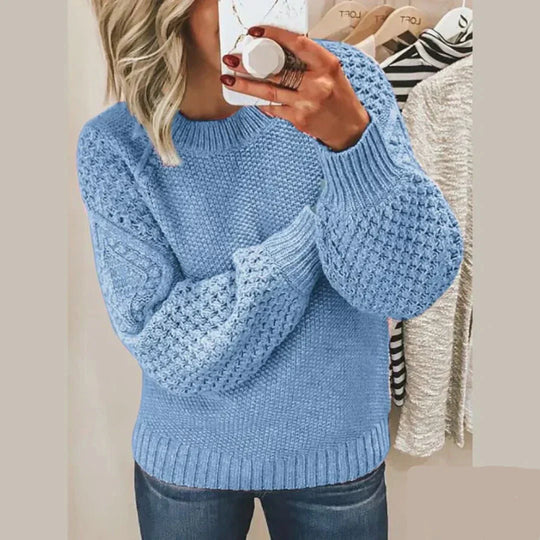 EB | Klassischer Rundhals Langarm Strickpullover
