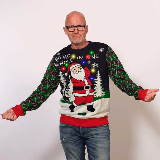 EB | Ho Ho Hole In One Weihnachts-Pullover Herren