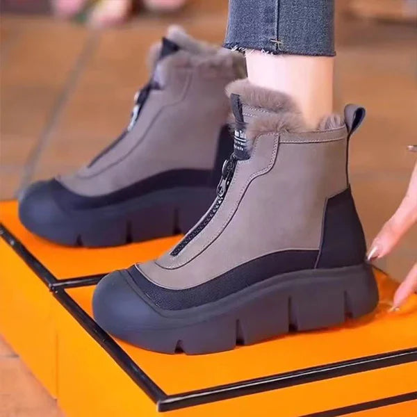 EB | Damen Wasserdichte Warme Reißverschluss Schneestiefel