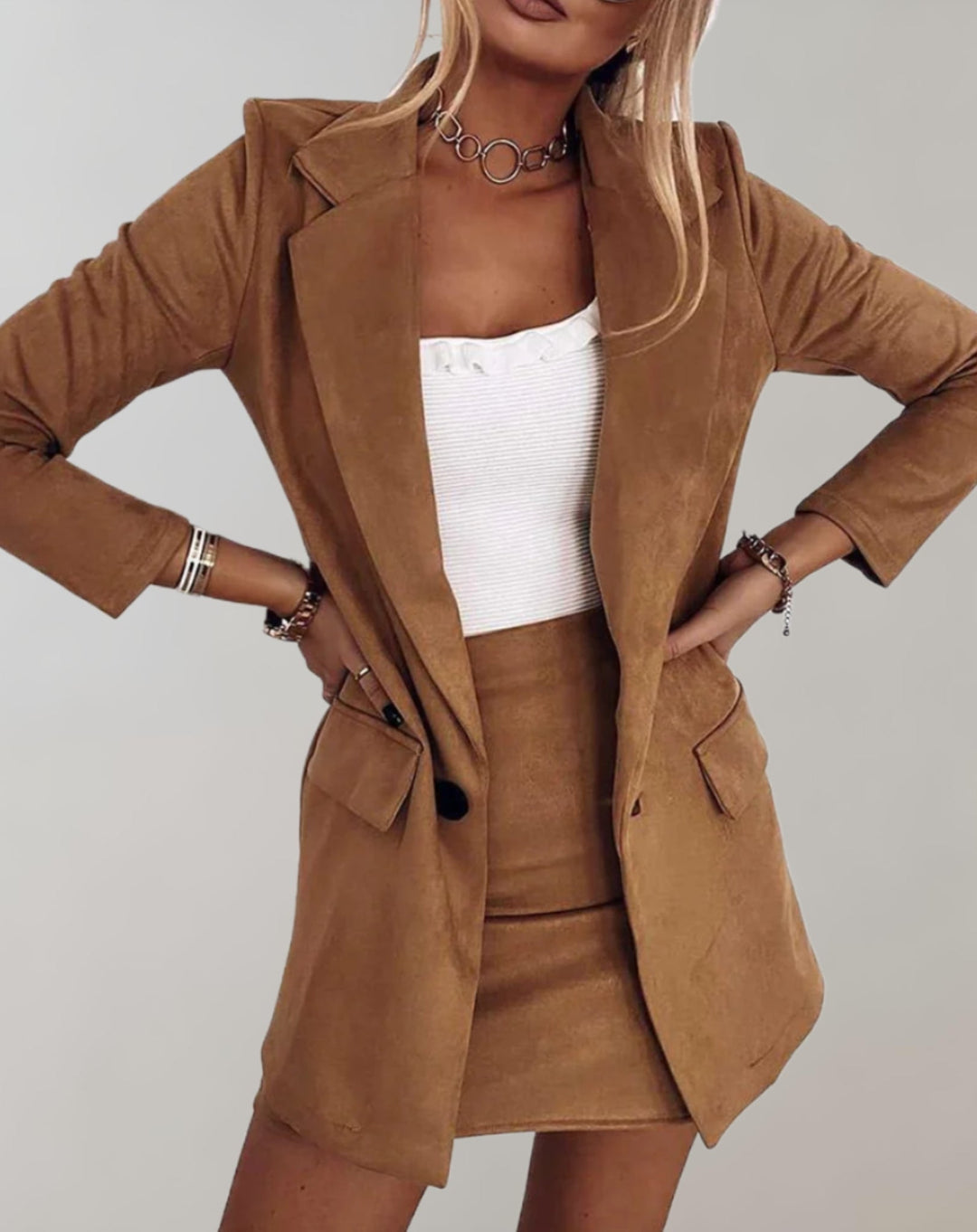 EB | 2 Teiliges Satz Aus Blazer und Minirock für Damen