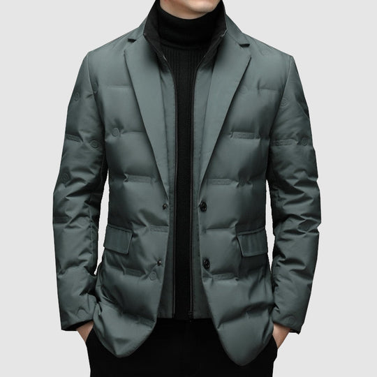 EB | Herren Winter Puffer-Jacke - Blazer-Stil mit gesteppten Einsätzen