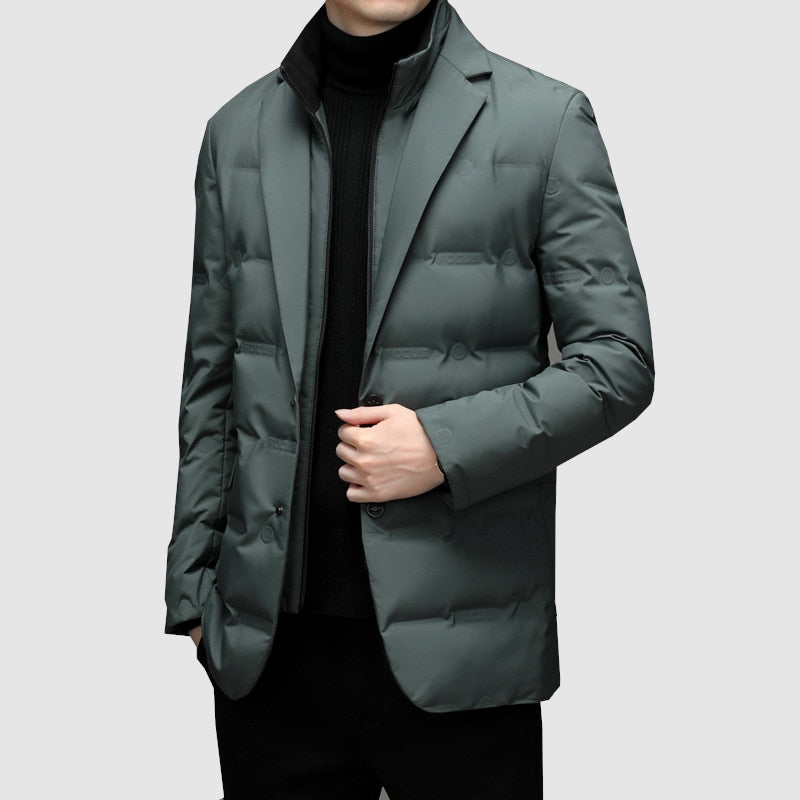 EB | Herren Winter Puffer-Jacke - Blazer-Stil mit gesteppten Einsätzen