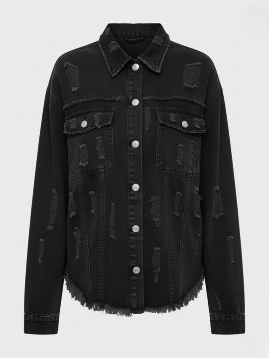 EB | Damenjacke Aus Jeans Elegant und Lässig Chic