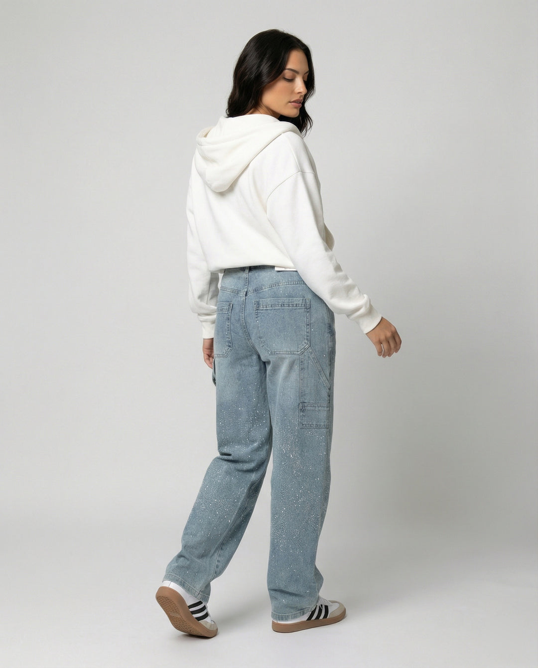 EB | Jeans mit Glänzenden Details Trendy und Komfortabel