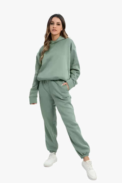 EB | Kapuzenpullover & Jogginghose Set - Winter Freizeitanzug, Lässiges Lounge Outfit