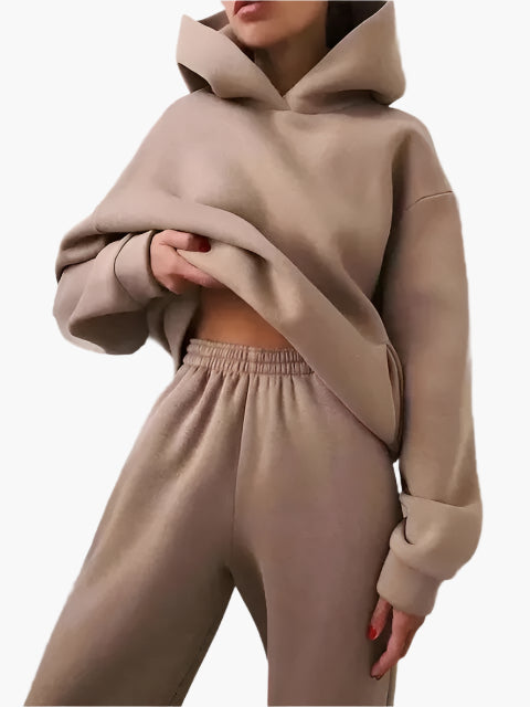 EB | Kapuzenpullover & Jogginghose Set - Winter Freizeitanzug, Lässiges Lounge Outfit