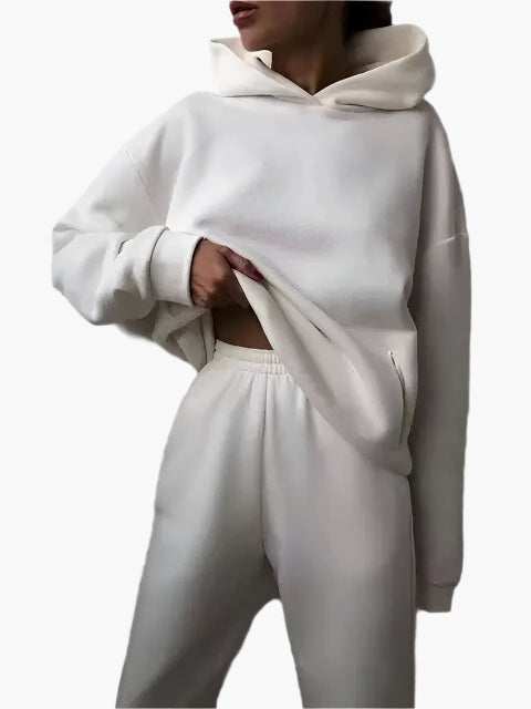 EB | Kapuzenpullover & Jogginghose Set - Winter Freizeitanzug, Lässiges Lounge Outfit