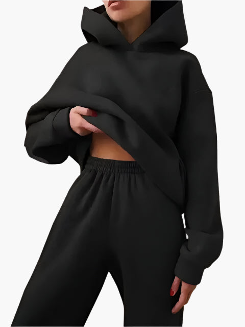 EB | Kapuzenpullover & Jogginghose Set - Winter Freizeitanzug, Lässiges Lounge Outfit