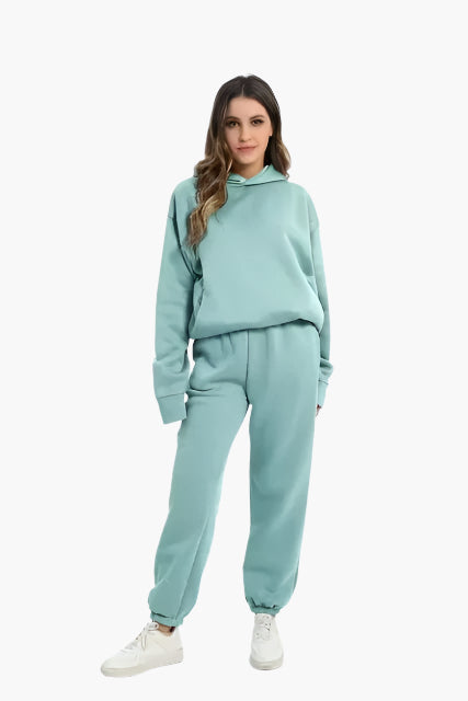 EB | Kapuzenpullover & Jogginghose Set - Winter Freizeitanzug, Lässiges Lounge Outfit