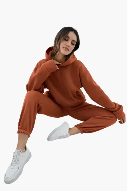 EB | Kapuzenpullover & Jogginghose Set - Winter Freizeitanzug, Lässiges Lounge Outfit