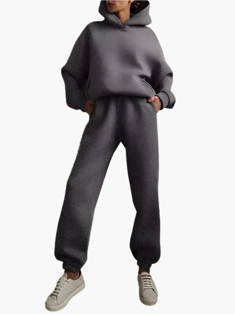 EB | Kapuzenpullover & Jogginghose Set - Winter Freizeitanzug, Lässiges Lounge Outfit