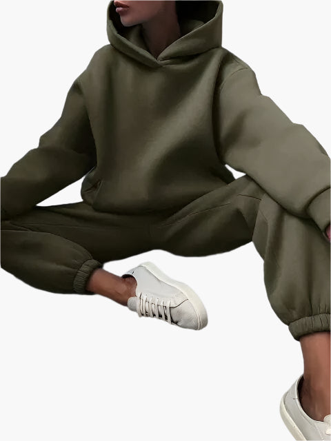 EB | Kapuzenpullover & Jogginghose Set - Winter Freizeitanzug, Lässiges Lounge Outfit