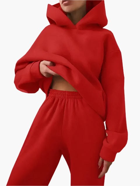 EB | Kapuzenpullover & Jogginghose Set - Winter Freizeitanzug, Lässiges Lounge Outfit