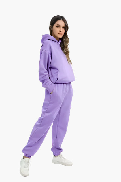 EB | Kapuzenpullover & Jogginghose Set - Winter Freizeitanzug, Lässiges Lounge Outfit