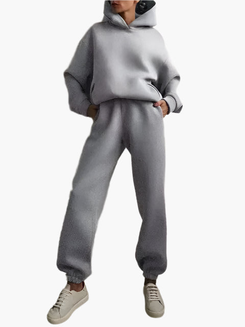 EB | Kapuzenpullover & Jogginghose Set - Winter Freizeitanzug, Lässiges Lounge Outfit