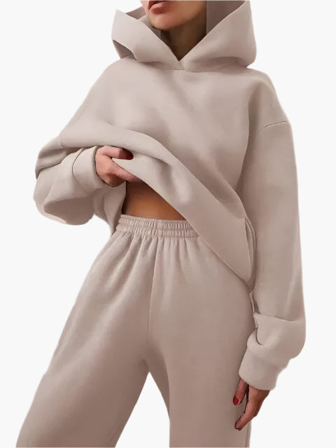 EB | Kapuzenpullover & Jogginghose Set - Winter Freizeitanzug, Lässiges Lounge Outfit